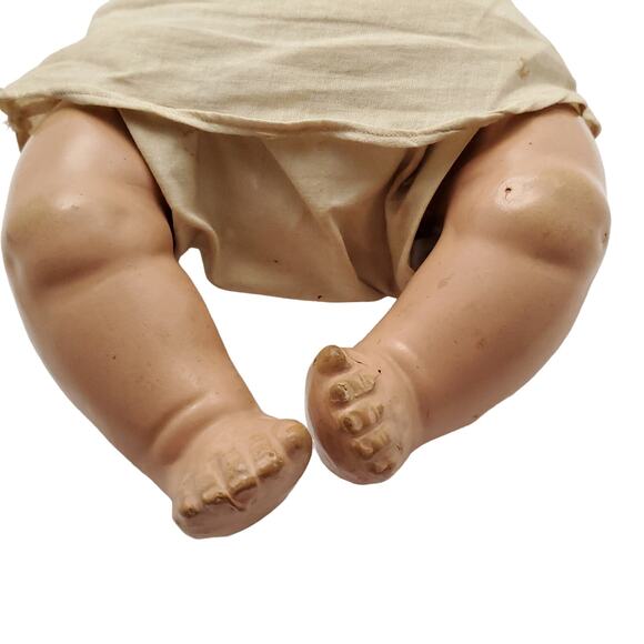 Antique Composition Baby Doll Painted Eyes 14" Collectible - Picture 10 of 13